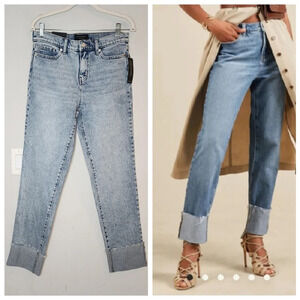 NWT Banana Republic Slouch Cuffed Jeans Women's Size 26 Tall 26T 2T 2 Tall